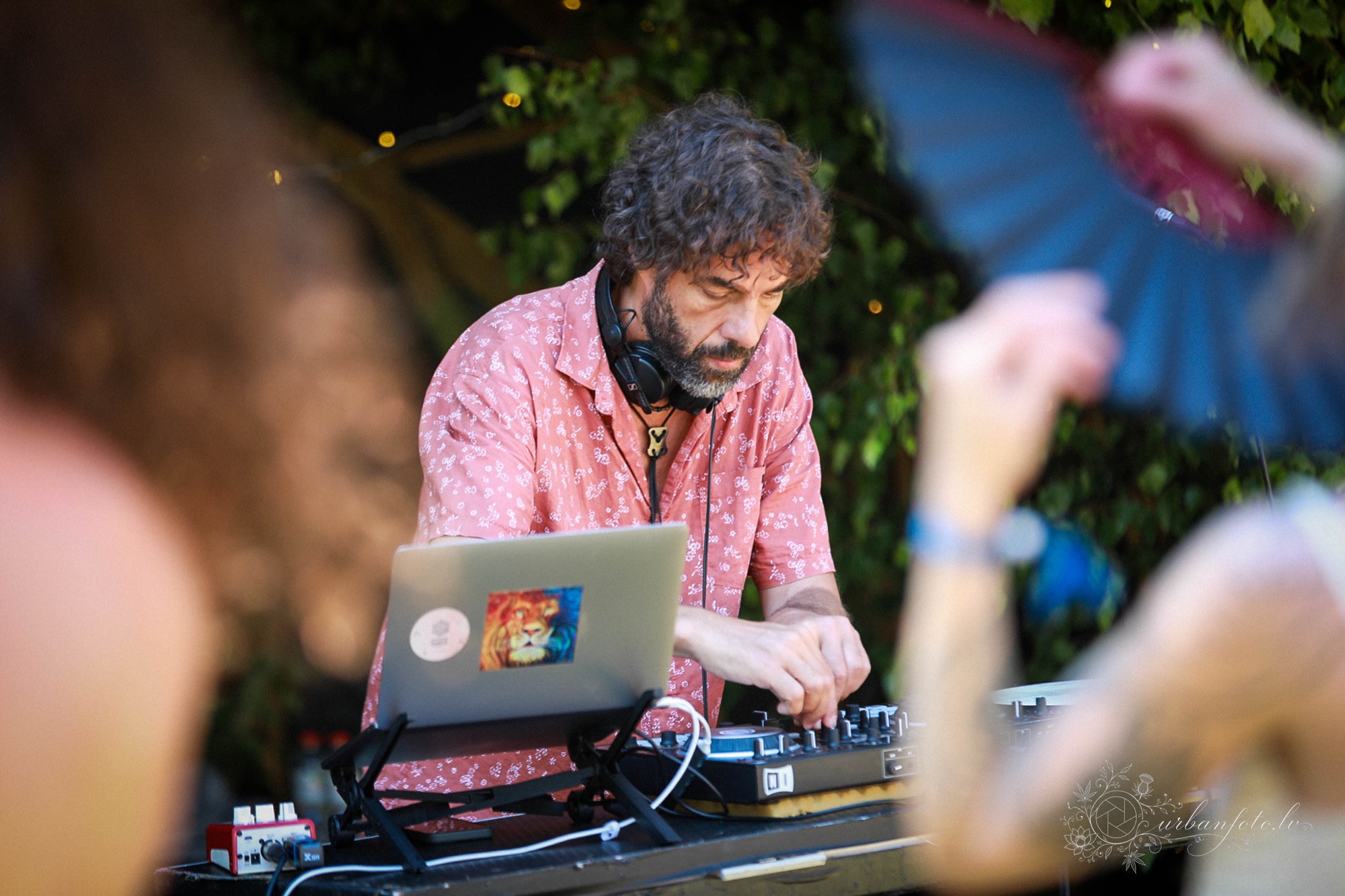 Pascal de Lacaze performing a DJ set during ecstatic dance at BUTIBA Festival